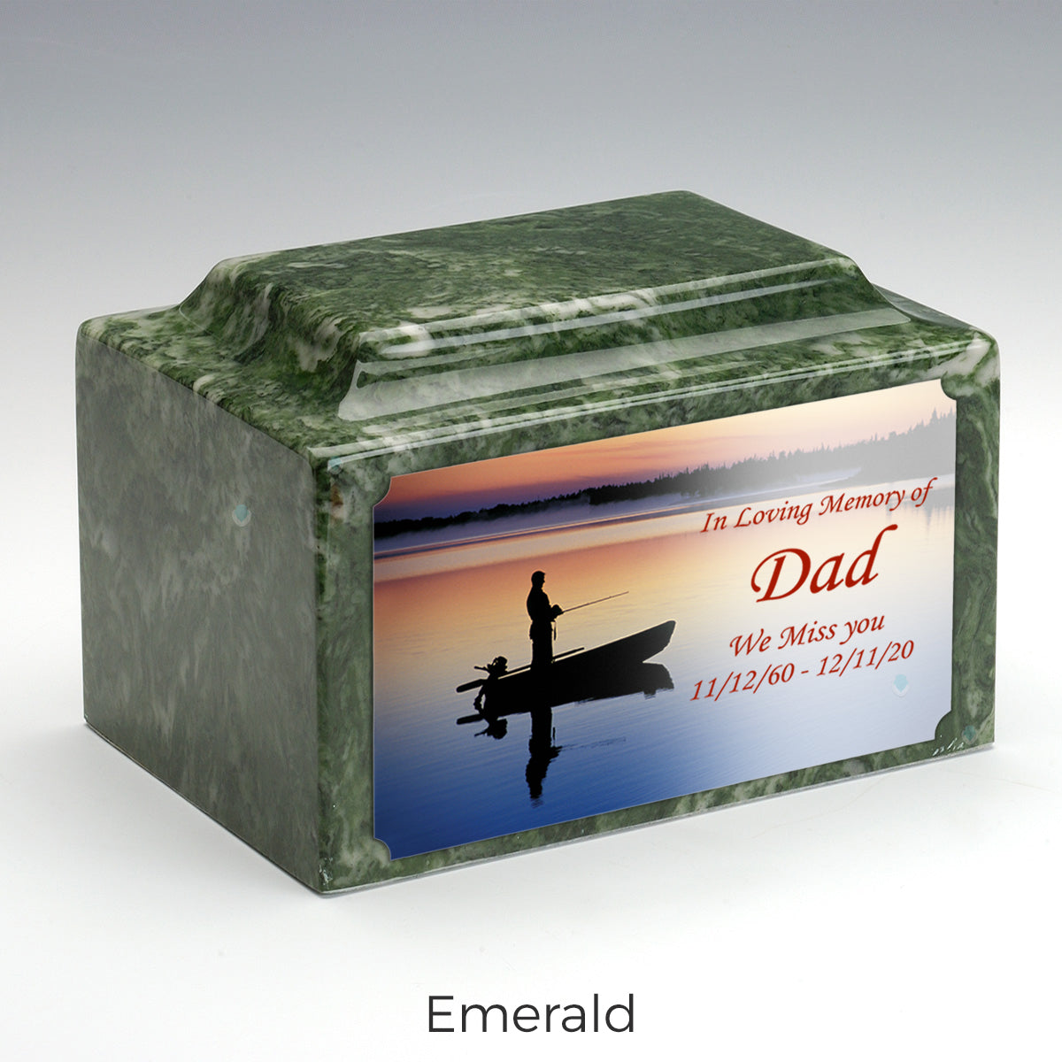 Adult Legacy Custom Printed Fishing Cultured Marble Urns by MacKenzie