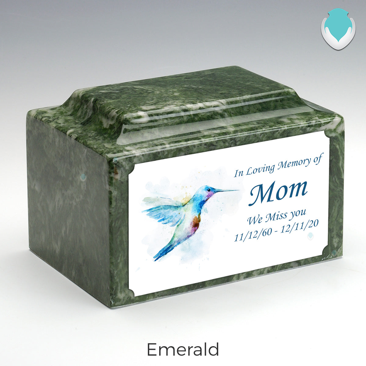 Adult Legacy Custom Printed Hummingbird Cultured Marble Urns by MacKenzie