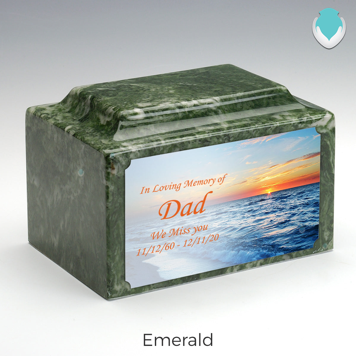 Adult Legacy Custom Printed Ocean Sunset Cultured Marble Urns by MacKenzie