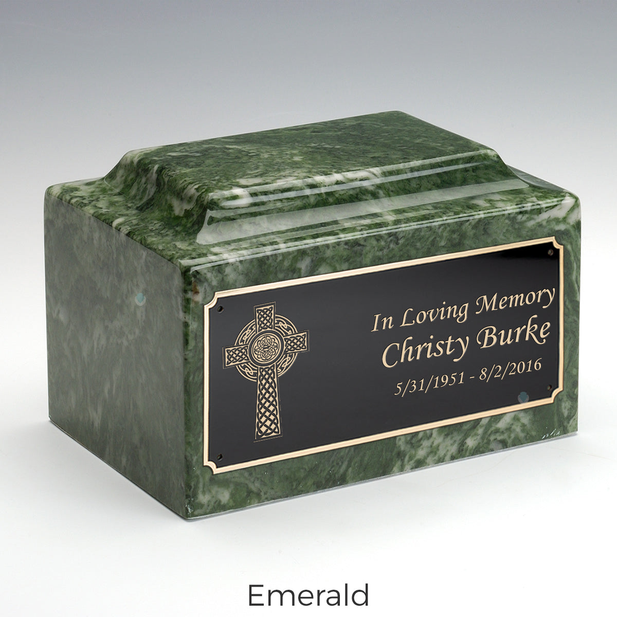 Adult Legacy Celtic Cross Cultured Marble Urns by MacKenzie