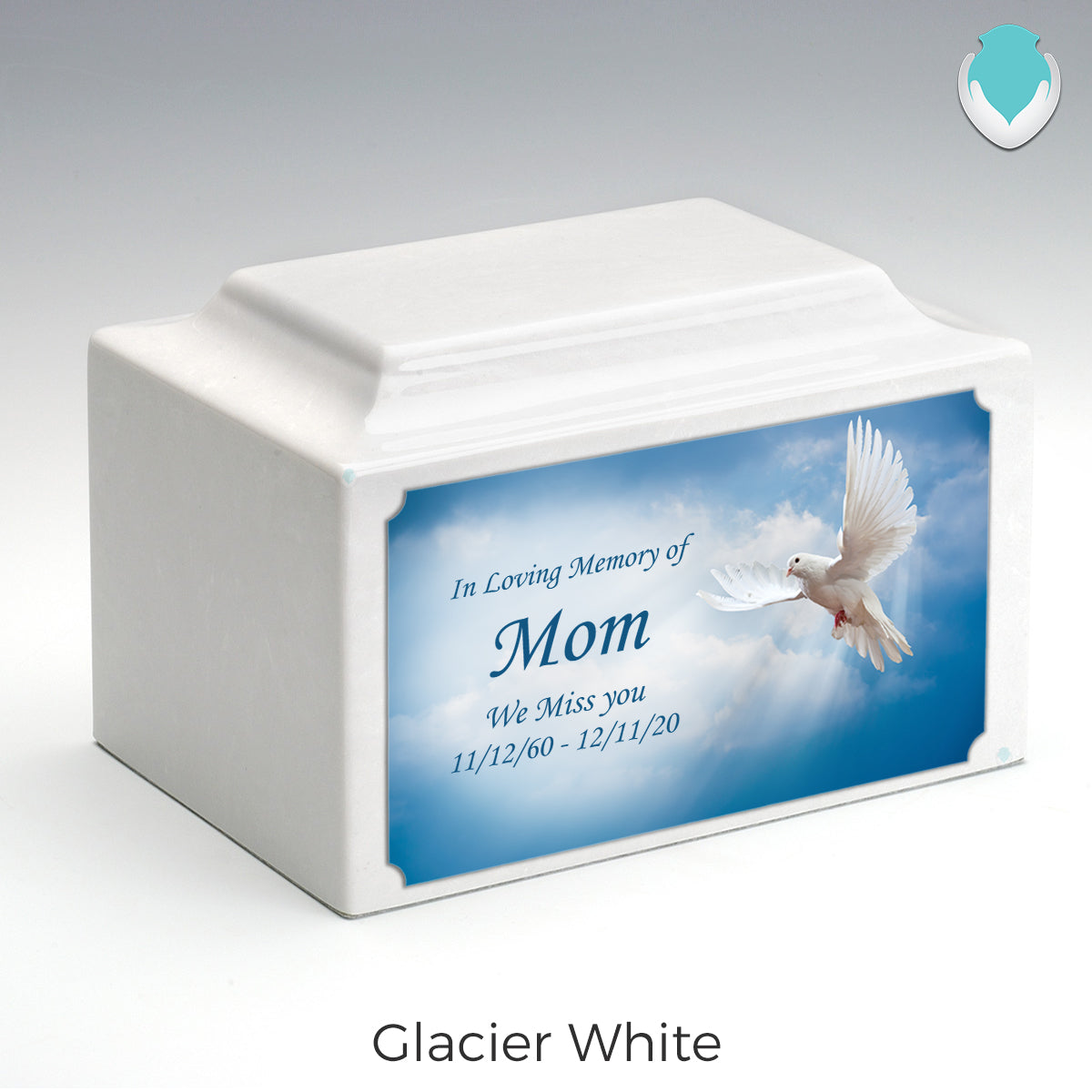 Adult Legacy Custom Printed Dove Cultured Marble Urns by MacKenzie