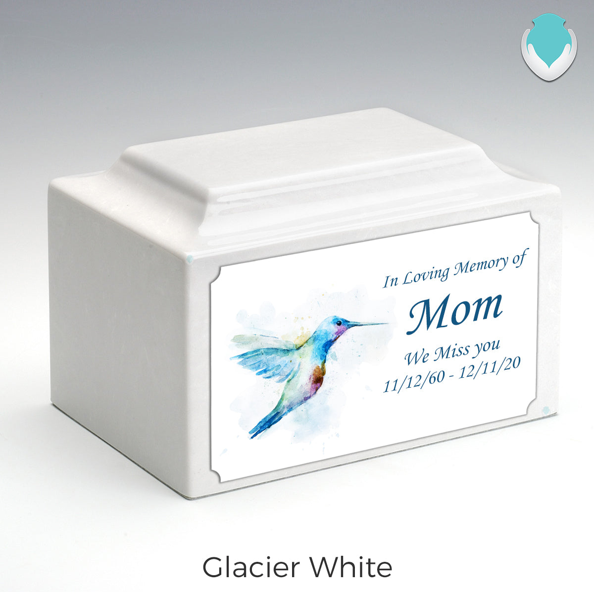 Adult Legacy Custom Printed Hummingbird Cultured Marble Urns by MacKenzie