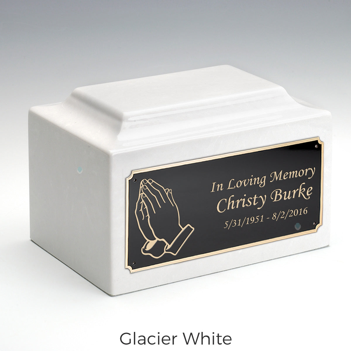 Adult Legacy Praying Hands Cultured Marble Urns by MacKenzie