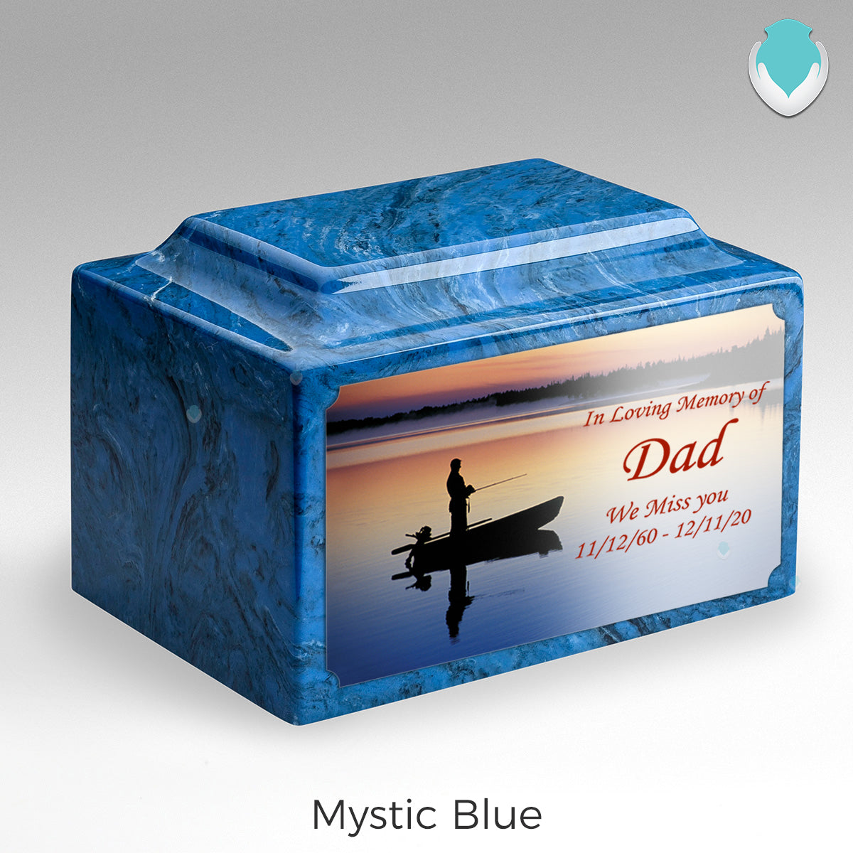 Adult Legacy Custom Printed Fishing Cultured Marble Urns by MacKenzie