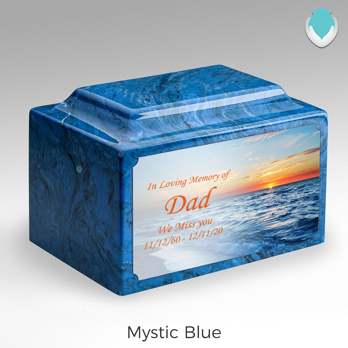 Adult Legacy Custom Printed Ocean Sunset Cultured Marble Urns by MacKenzie