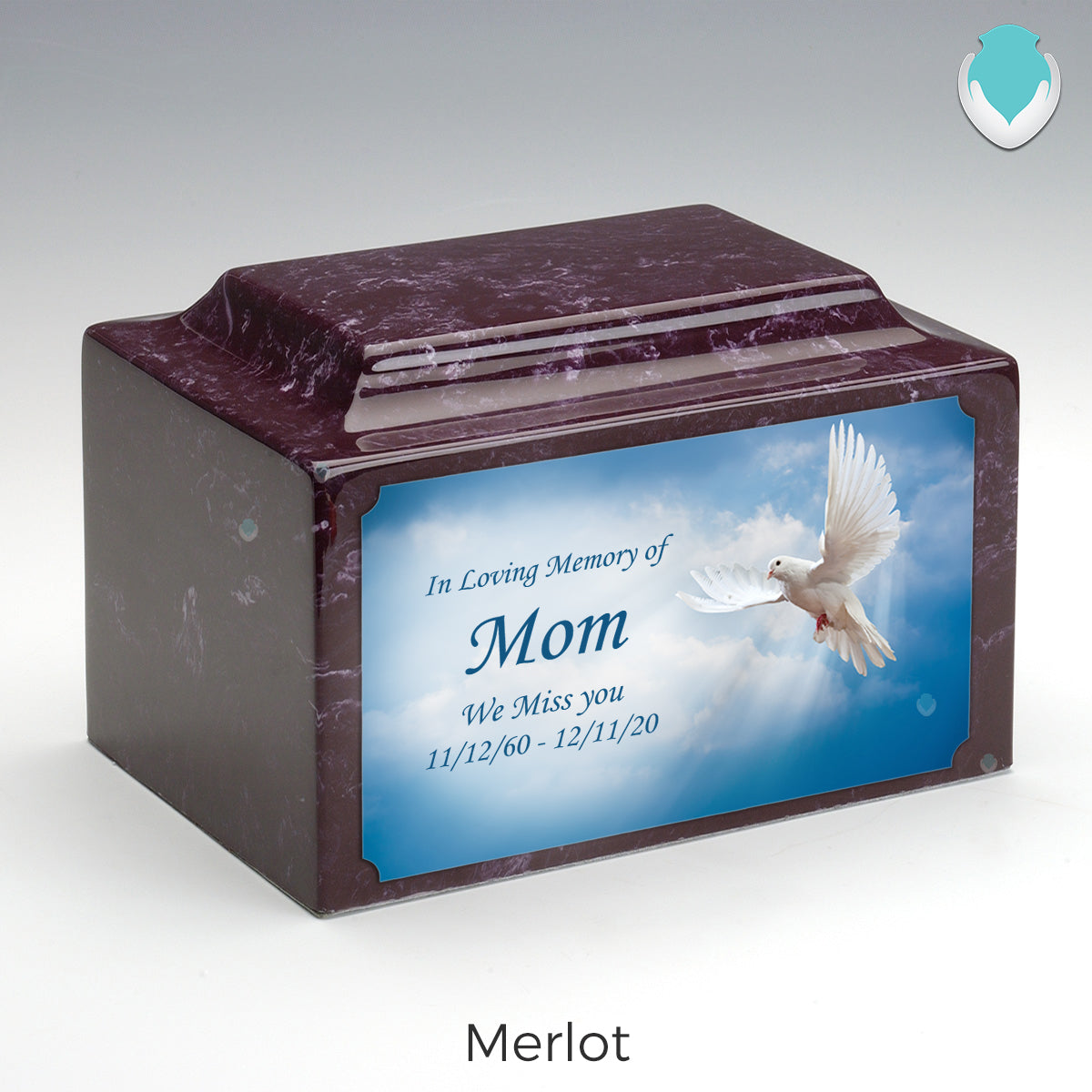 Adult Legacy Custom Printed Dove Cultured Marble Urns by MacKenzie