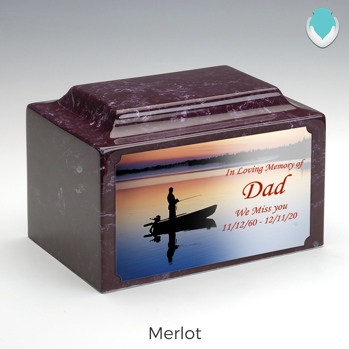 Adult Legacy Custom Printed Fishing Cultured Marble Urns by MacKenzie