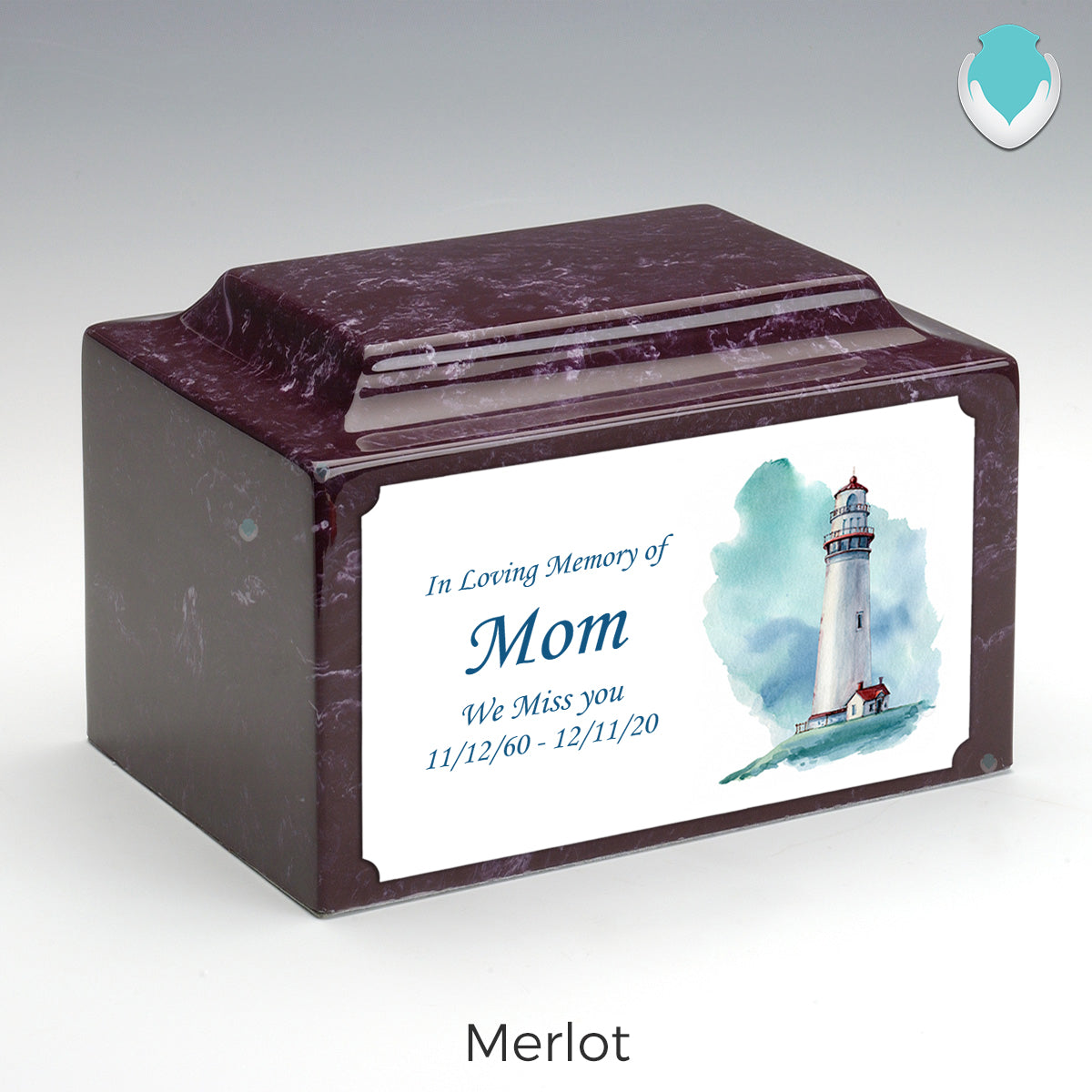 Adult Legacy Custom Printed Lighthouse Cultured Marble Urns by MacKenzie