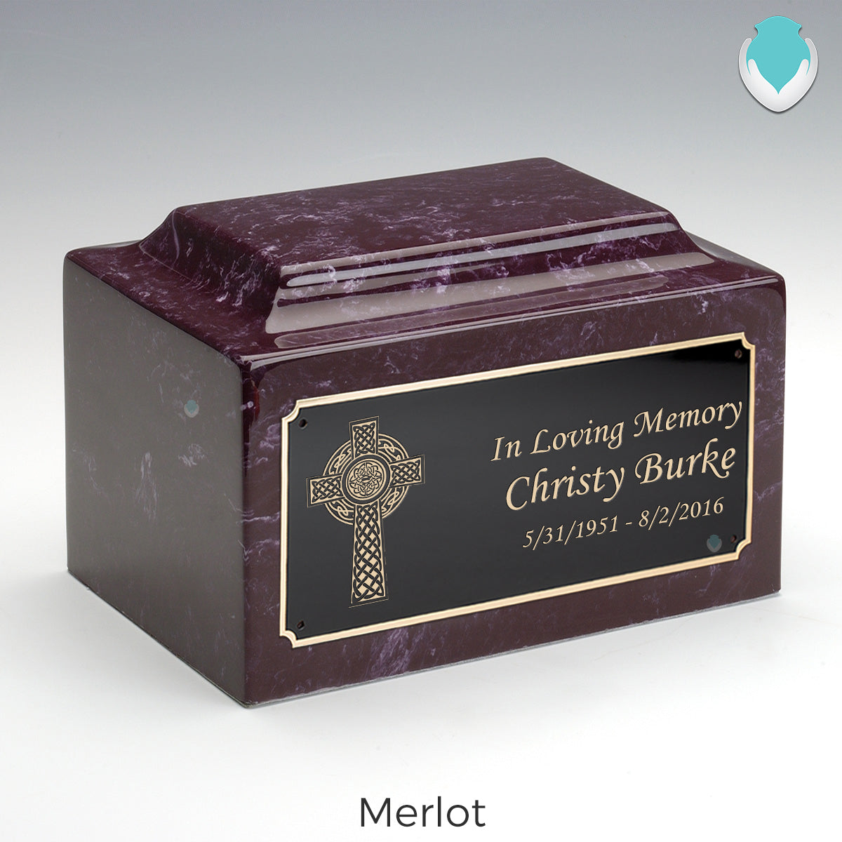 Adult Legacy Celtic Cross Cultured Marble Urns by MacKenzie