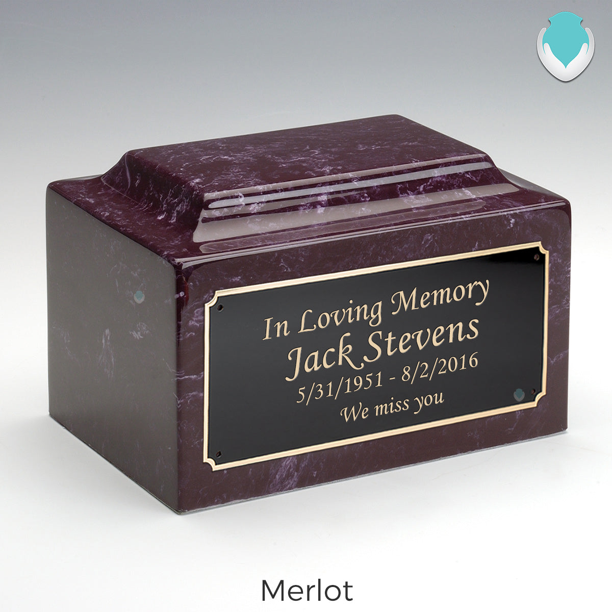 Adult Legacy Custom Text Cultured Marble Urns by MacKenzie