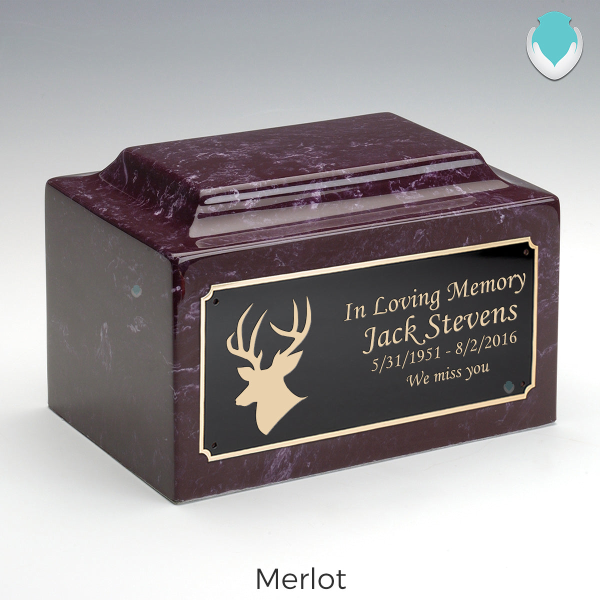 Adult Legacy Deer Cultured Marble Urns by MacKenzie