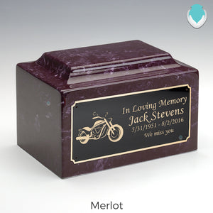 Adult Legacy Motorcycle Cultured Marble Urns by MacKenzie