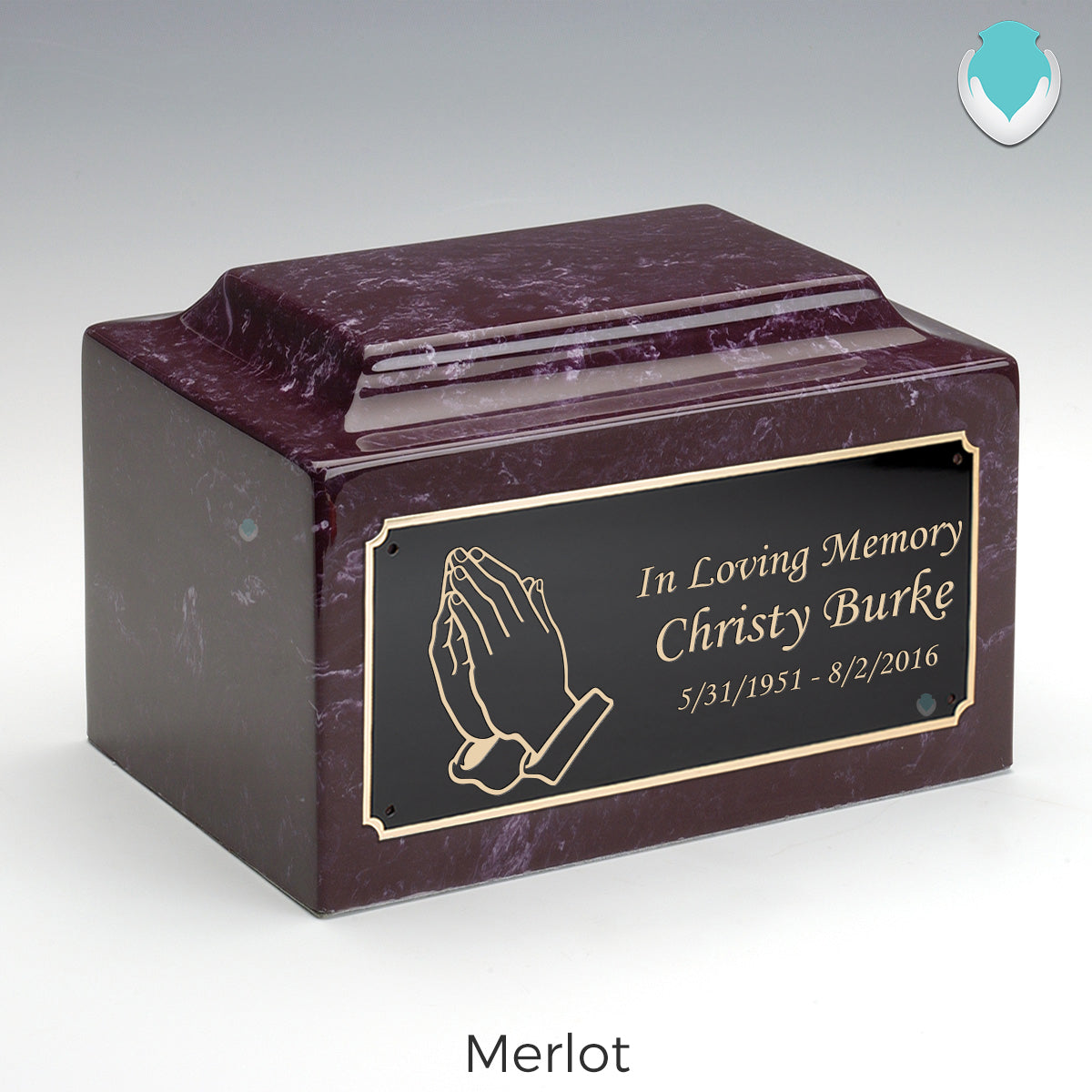 Adult Legacy Praying Hands Cultured Marble Urns by MacKenzie