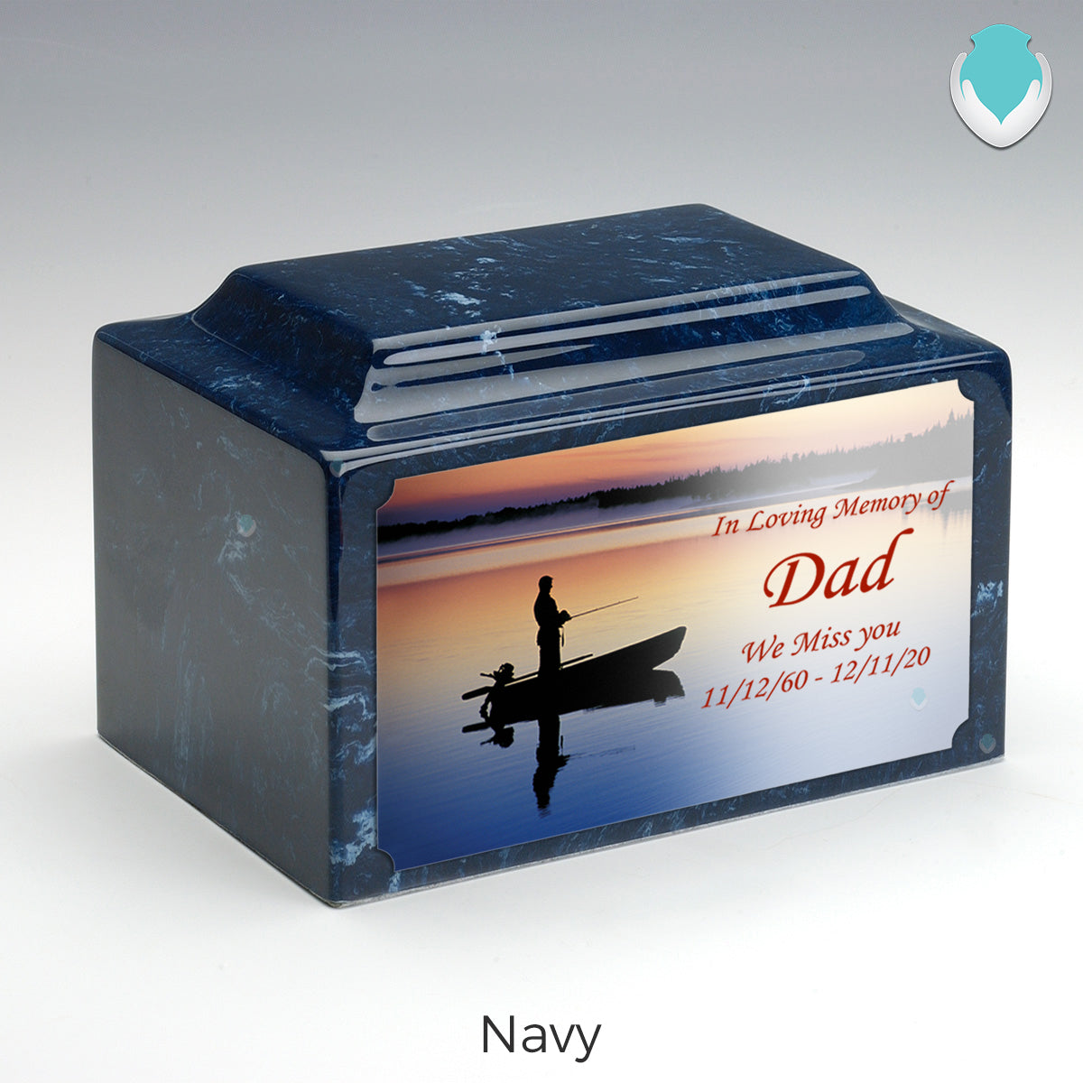 Adult Legacy Custom Printed Fishing Cultured Marble Urns by MacKenzie