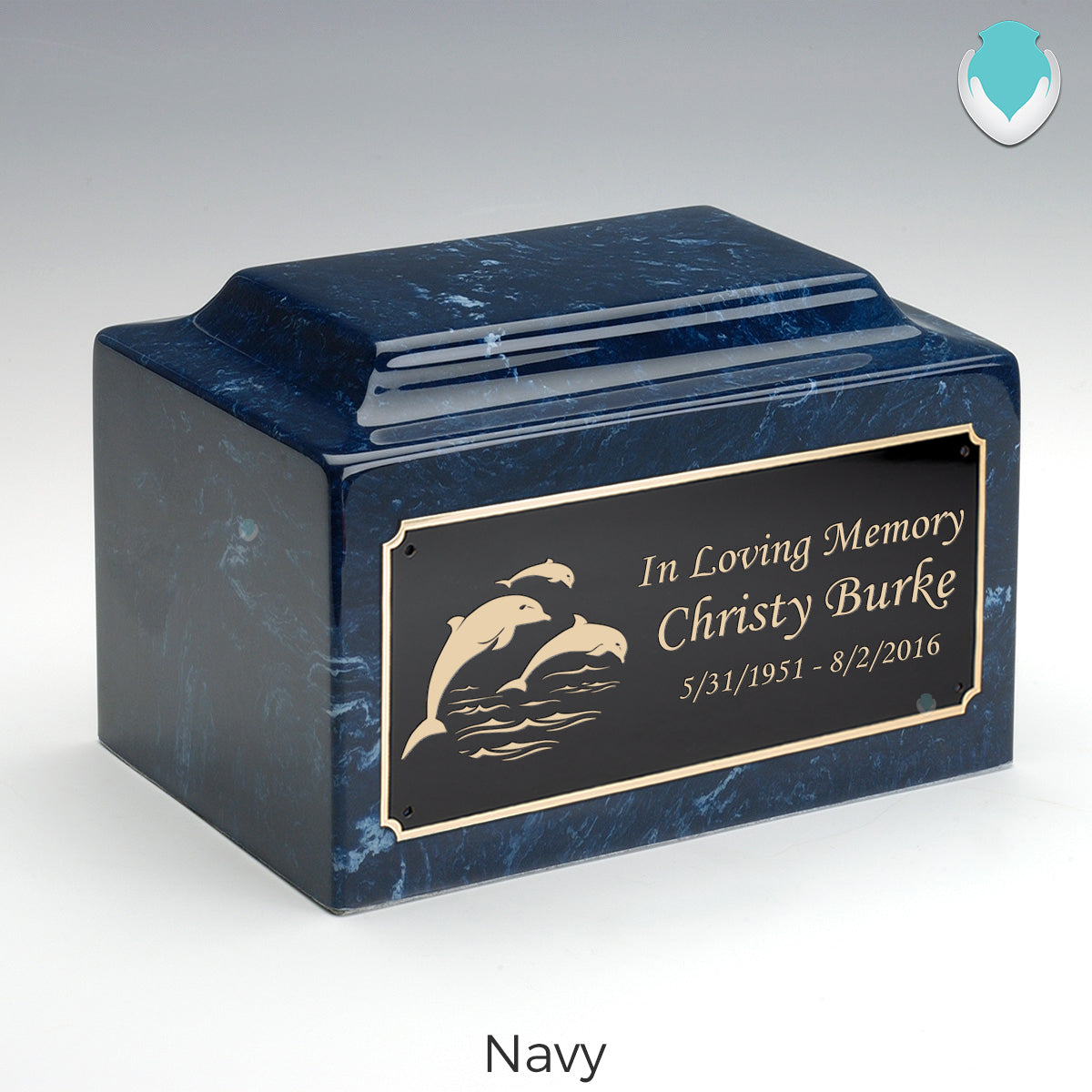 Adult Legacy Dolphin Cultured Marble Urns by MacKenzie