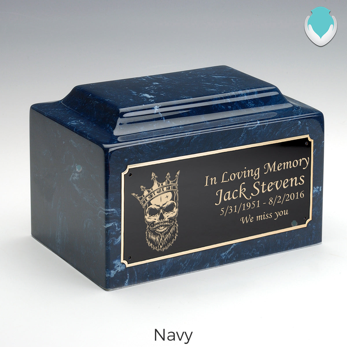 Adult Legacy Skull Cultured Marble Urns by MacKenzie