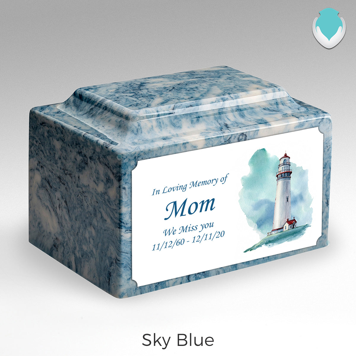 Adult Legacy Custom Printed Lighthouse Cultured Marble Urns by MacKenzie