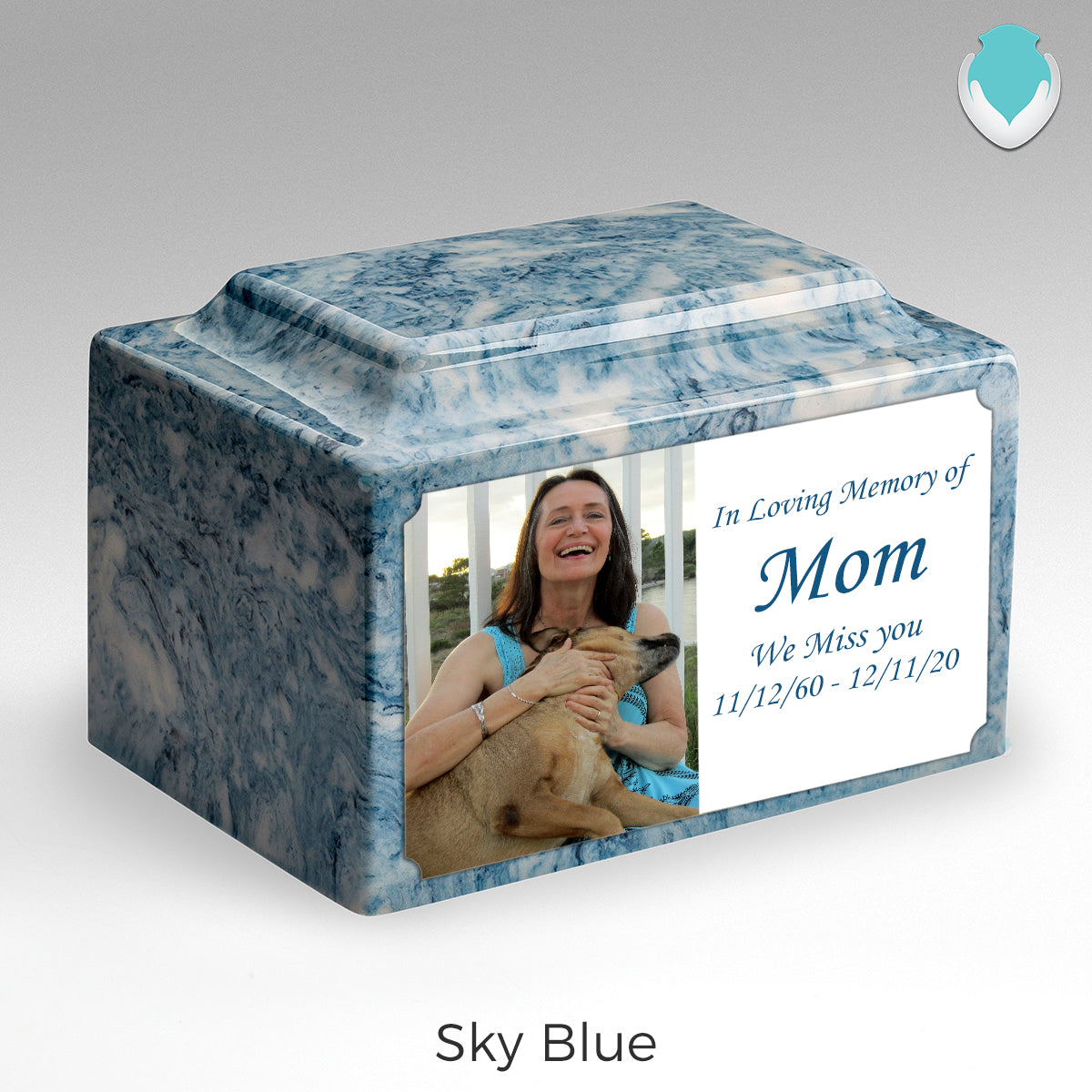 Adult Legacy Custom Printed Photo Cultured Marble Urns by MacKenzie