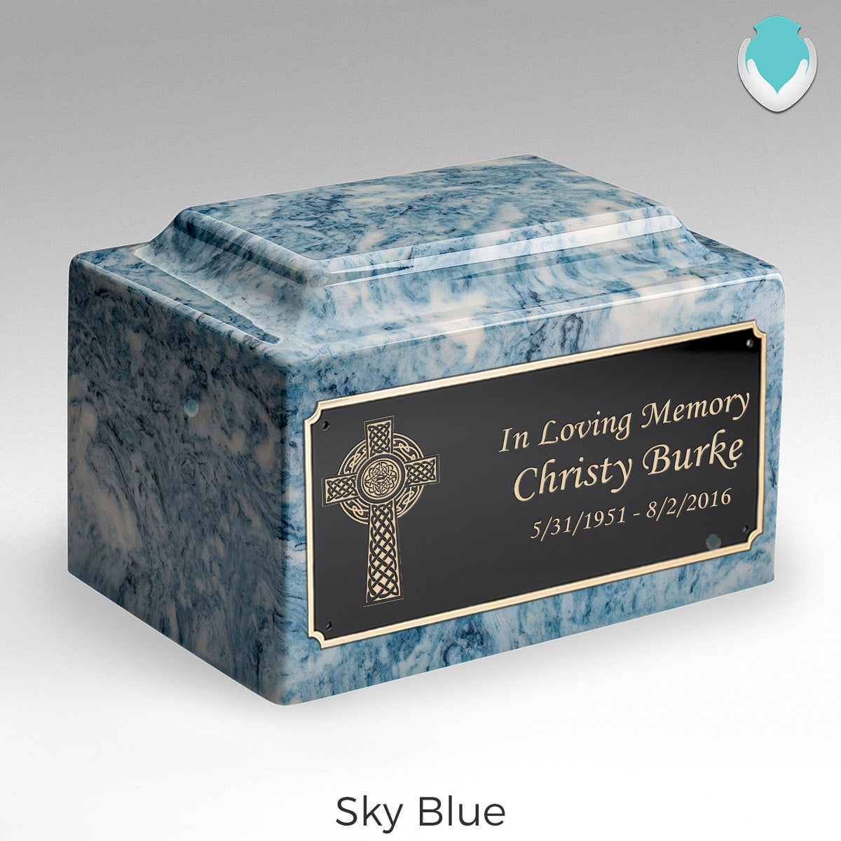 Adult Legacy Celtic Cross Cultured Marble Urns by MacKenzie