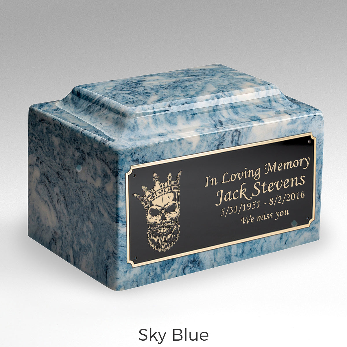 Adult Legacy Skull Cultured Marble Urns by MacKenzie