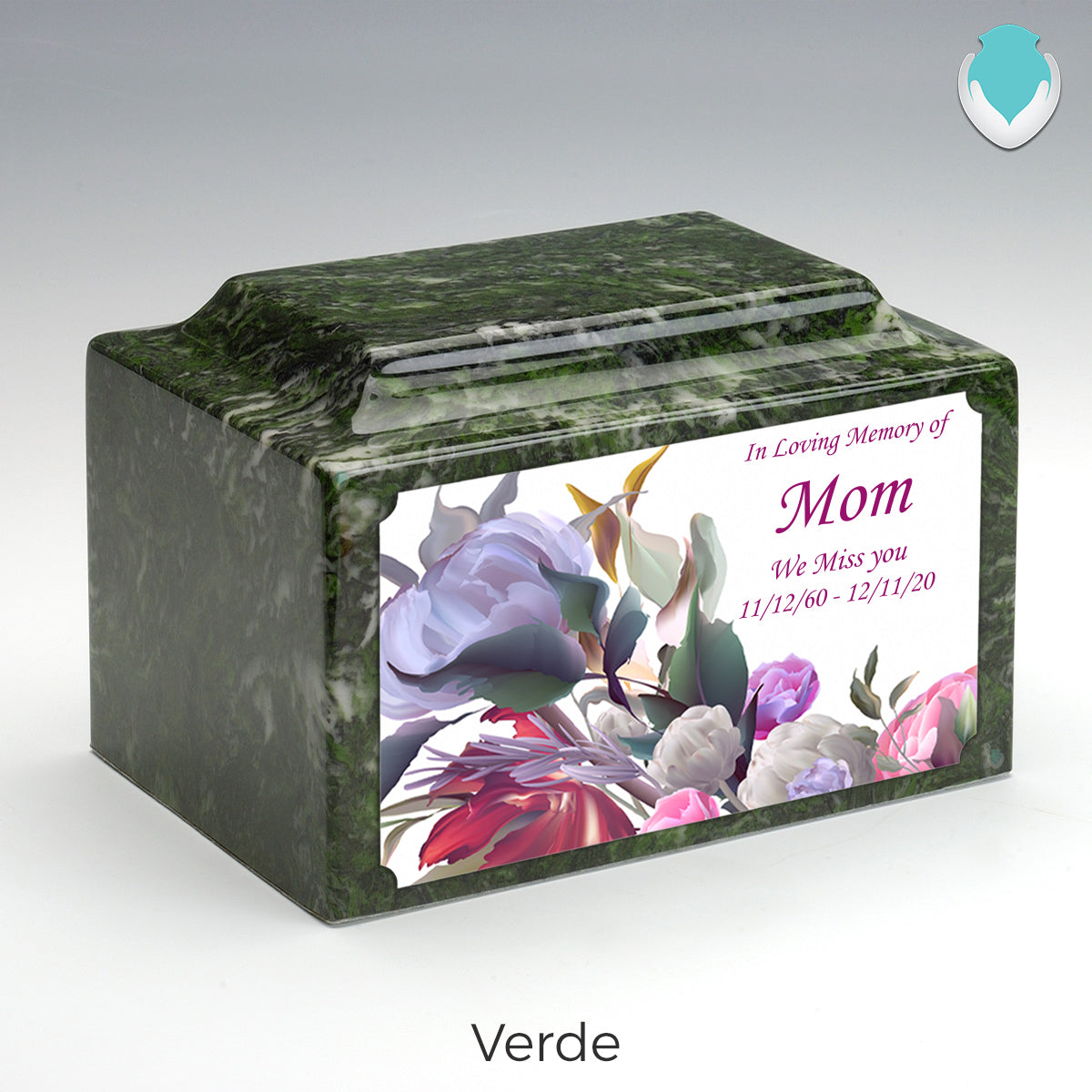 Adult Legacy Custom Printed Modern Flowers Cultured Marble Urns by MacKenzie