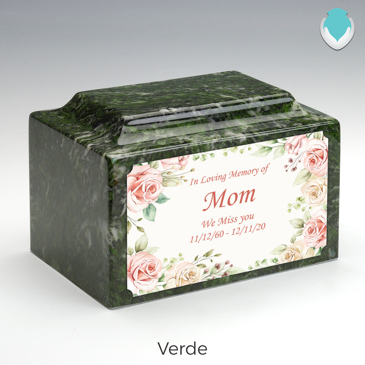 Adult Legacy Custom Printed Flower Frame Cultured Marble Urns by MacKenzie