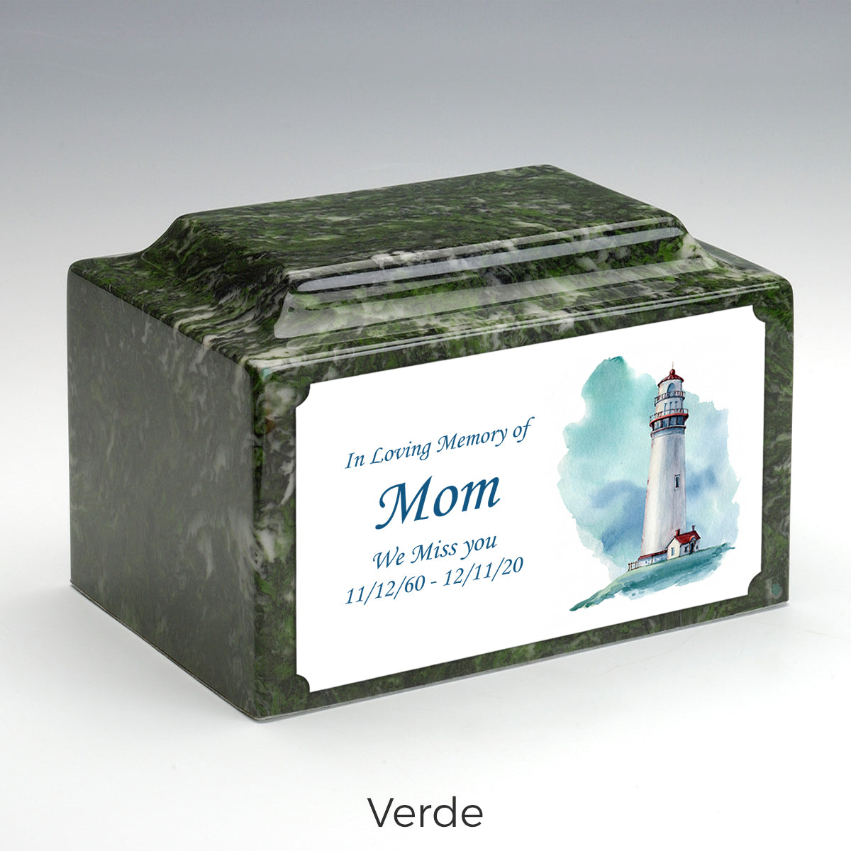 Adult Legacy Custom Printed Lighthouse Cultured Marble Urns by MacKenzie