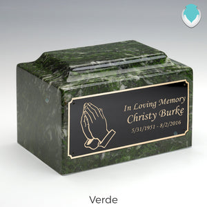 Adult Legacy Praying Hands Cultured Marble Urns by MacKenzie