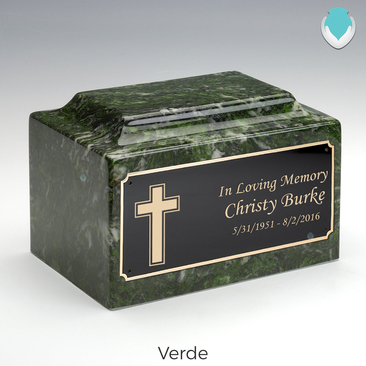 Adult Legacy Simple Cross Cultured Marble Urns by MacKenzie