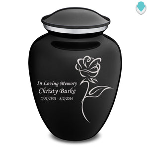 Adult Embrace Black Rose Cremation Urn