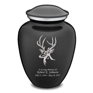 Adult Embrace Charcoal Grey Deer Cremation Urn