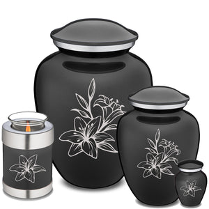 Adult Embrace Charcoal Lily Cremation Urn