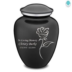 Adult Embrace Charcoal Rose Cremation Urn