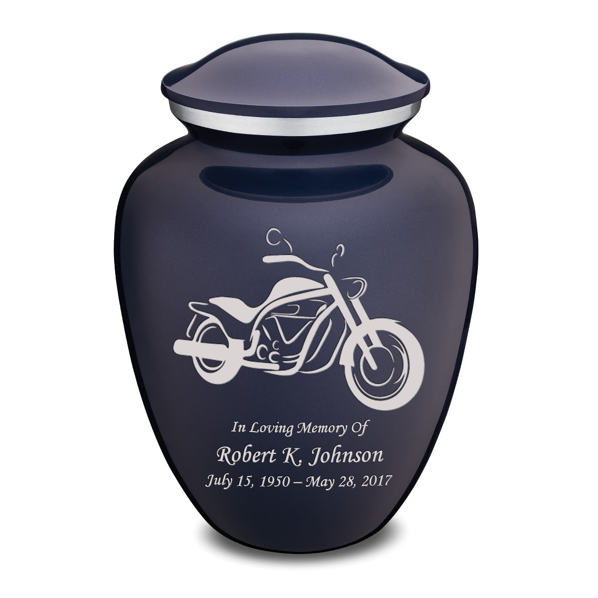 Adult Embrace Cobalt Motorcycle Cremation Urn