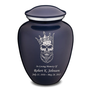 Adult Embrace Cobalt Blue Skull Cremation Urn