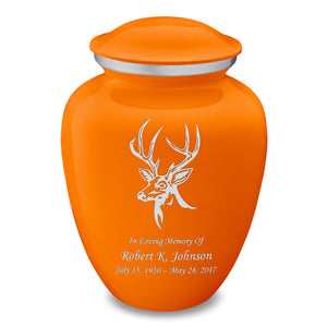 Adult Embrace Burnt Orange Deer Cremation Urn