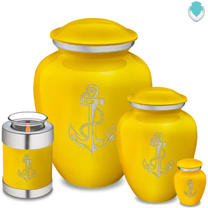 Medium Embrace Yellow Anchor Cremation Urn