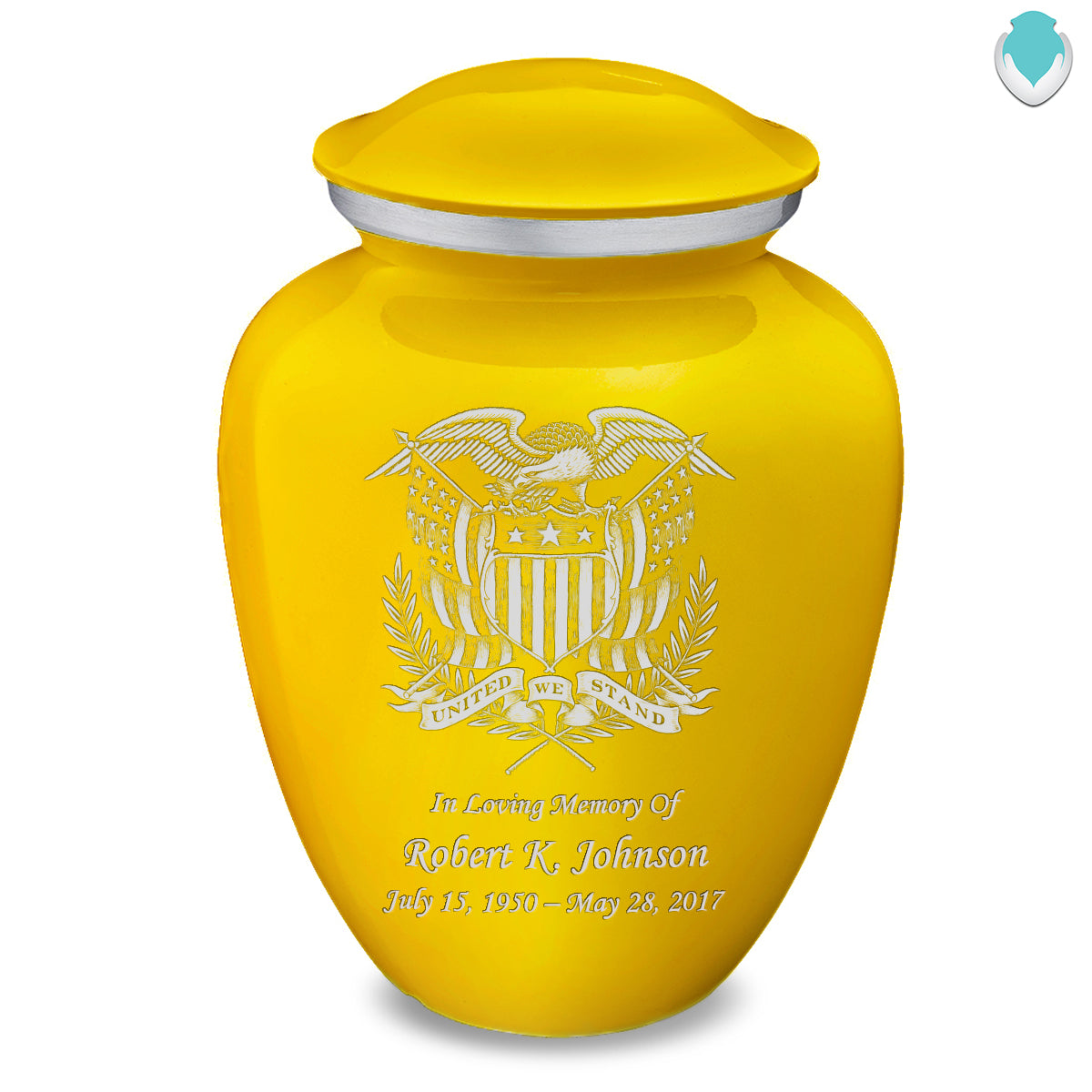 Adult Embrace Yellow American Glory Cremation Urn