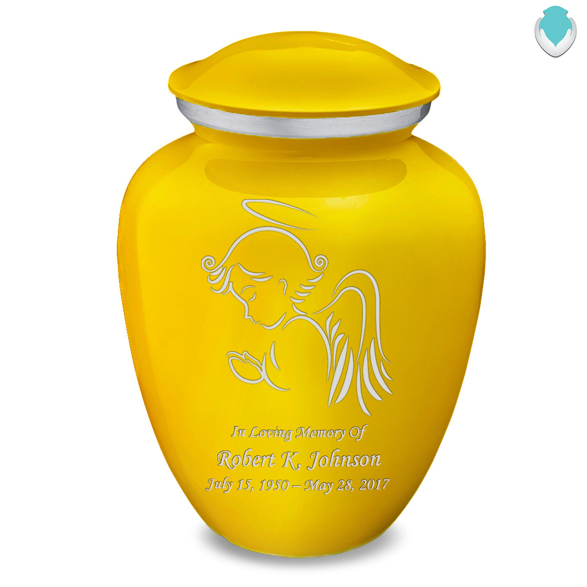 Adult Embrace Yellow Angel Cremation Urn