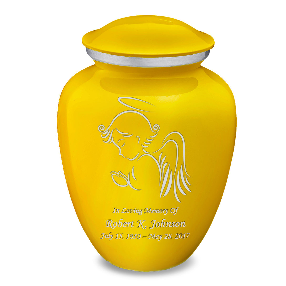 Adult Embrace Yellow Angel Cremation Urn