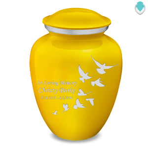 Adult Embrace Yellow Doves Cremation Urn