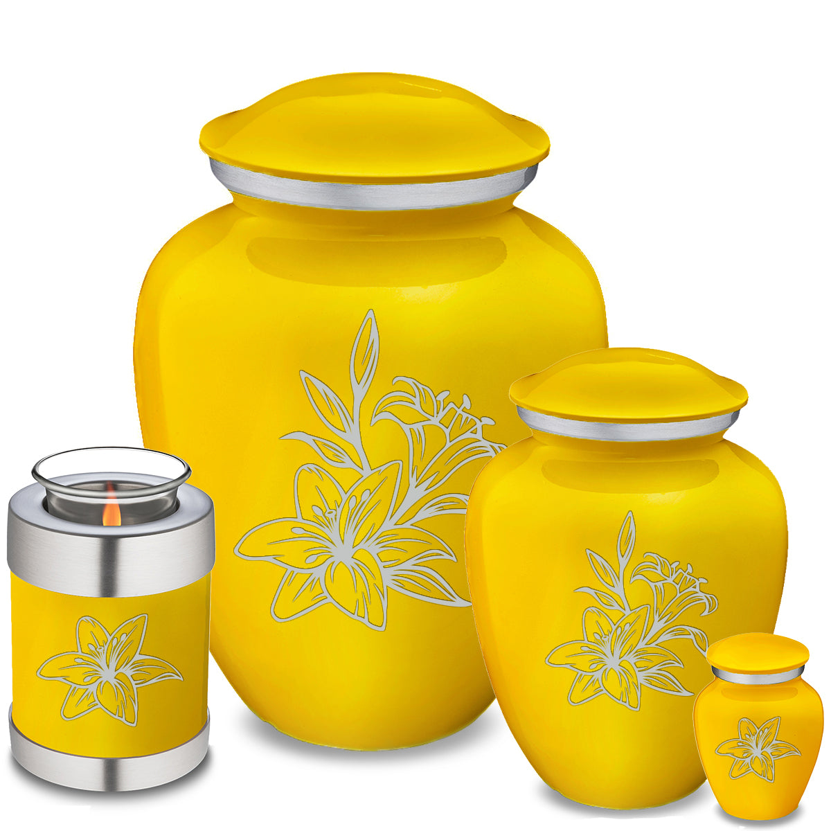 Keepsake Embrace Yellow Lily Cremation Urn