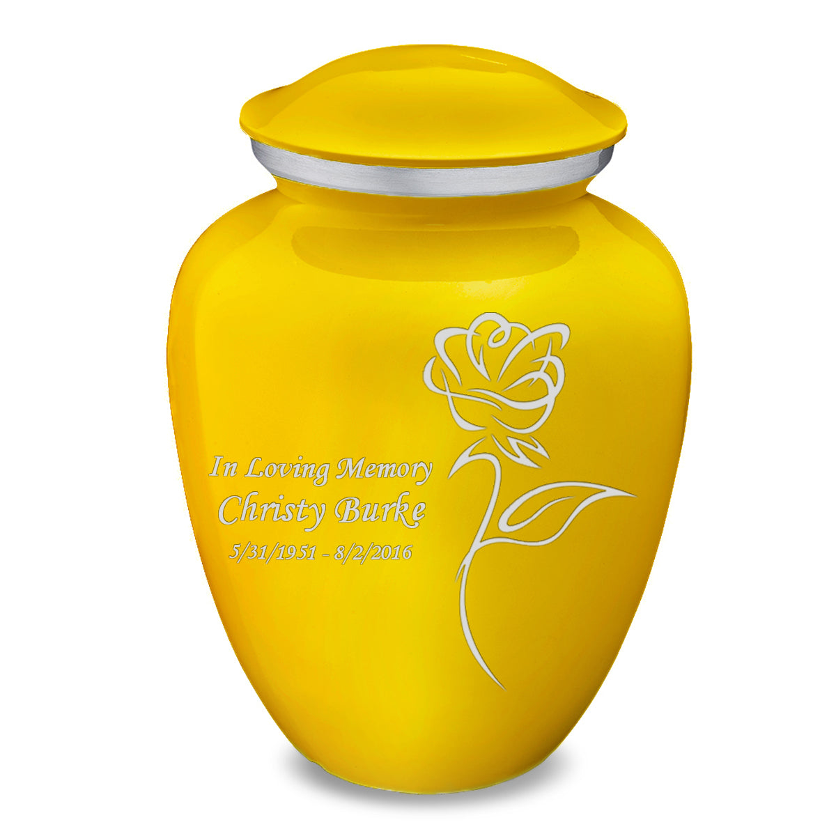 Adult Embrace Yellow Rose Cremation Urn