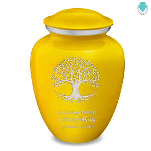 Adult Embrace Yellow Tree of Life Cremation Urn