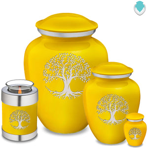 Medium Embrace Yellow Tree of Life Cremation Urn