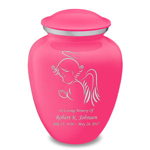 Adult Embrace Bright Pink Angel Cremation Urn