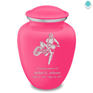 Adult Embrace Bright Pink Dirt Bike Cremation Urn