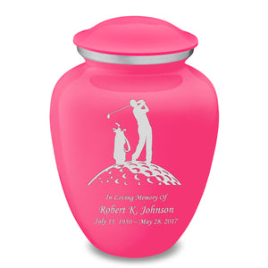 Adult Embrace Bright Pink Golfer Cremation Urn