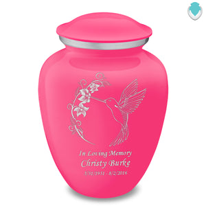 Adult Embrace Bright Pink Hummingbird Cremation Urn