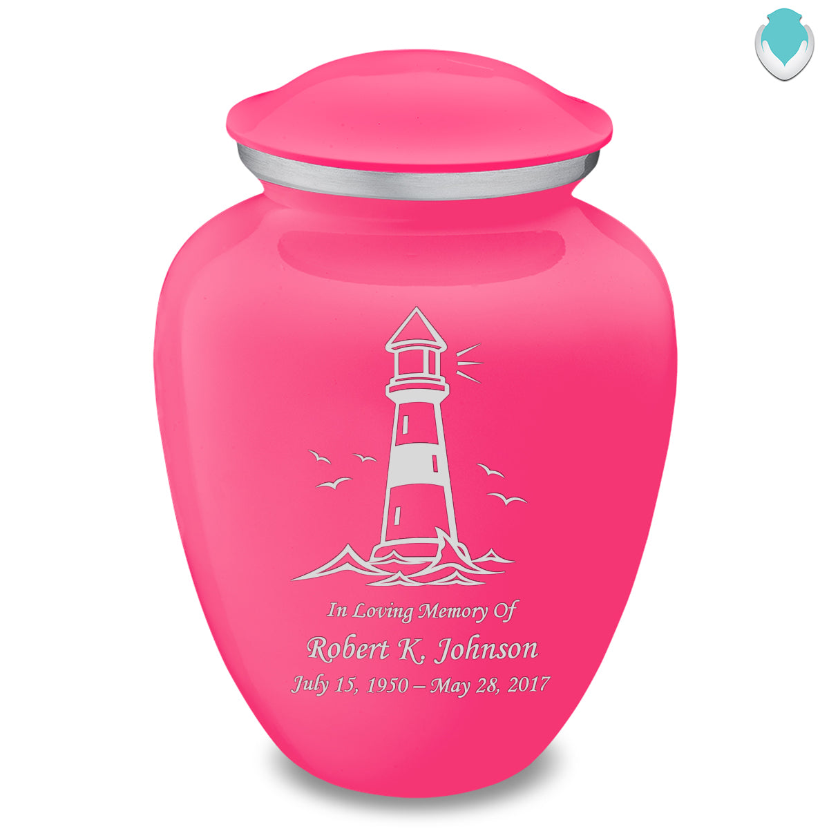 Adult Embrace Bright Pink Lighthouse Cremation Urn